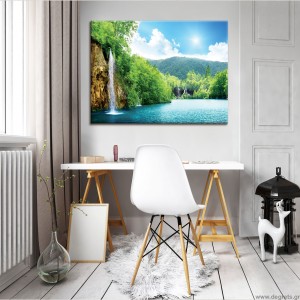 Εικόνα Canvas Καταρράκτης στη λίμνη L