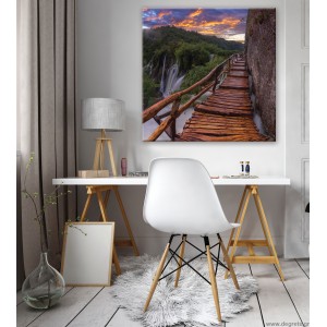 Εικόνα Canvas Γέφυρα κοντά στον καταρράκτη