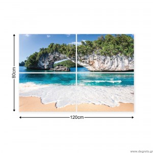 Σετ Εικόνα Canvas 4 κομμάτια Παραθαλάσσιο