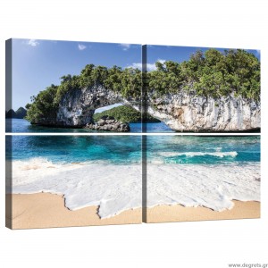 Σετ Εικόνα Canvas 4 κομμάτια Παραθαλάσσιο