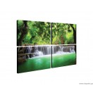 Σετ Εικόνα Canvas 4 κομμάτια Καταρράκτης στην Ταϊλάνδη