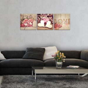 Σετ Εικόνα Canvas 3 κομμάτια Αγάπη τέχνη