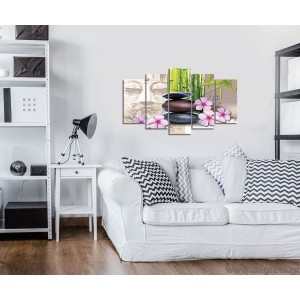 Σετ Εικόνα Canvas 5 κομμάτια Ζεν πέτρες 2