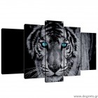Σετ Εικόνα Canvas 5 κομμάτια Τίγρη 1 3D Σετ Εικόνα Canvas 5 κομμάτια Τίγρη 1 3D