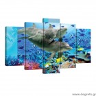 Σετ Εικόνα Canvas 5 κομμάτια Δελφίνια 1 Σετ Εικόνα Canvas 5 κομμάτια Δελφίνια 1