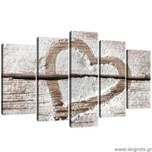 Σετ Εικόνα Canvas 5 κομμάτια Αγάπη - Καρδιά 2