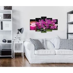 Σετ Εικόνα Canvas 5 κομμάτια Ορχιδέα 4