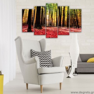 Σετ Εικόνα Canvas 5 κομμάτια Φθινοπωρινό παραμύθι