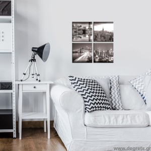 Σετ Εικόνα Canvas 4 κομμάτια Νέα Υόρκη ασπρόμαυρη 1