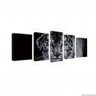 Σετ Εικόνα Canvas 5 κομμάτια Τίγρη 1 3D Σετ Εικόνα Canvas 5 κομμάτια Τίγρη 1 3D