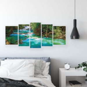 Σετ Εικόνα Canvas 5 κομμάτια Καταρράκτης 1